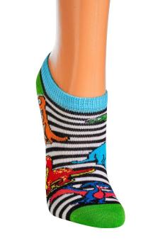 Preview: 6 Paar TippTexx 24 Kinder Sneakersocken Dinos